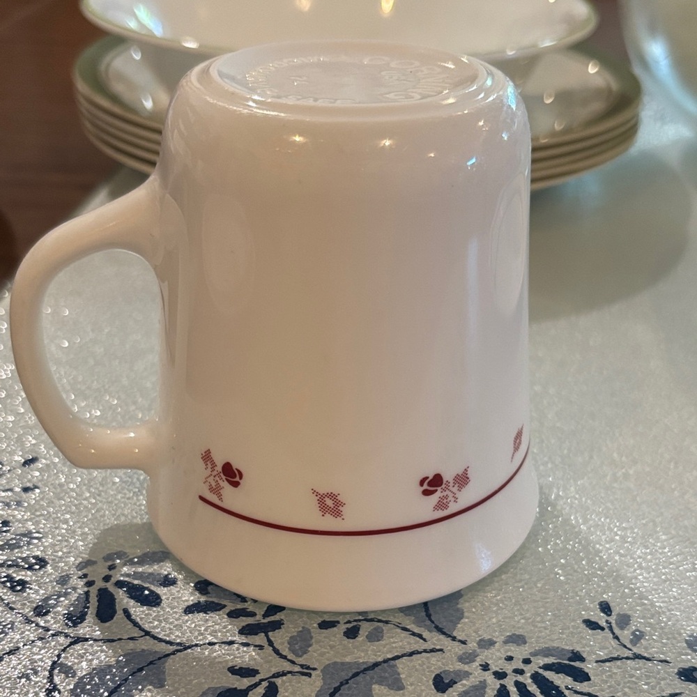 Burgundy Rose Corningware
